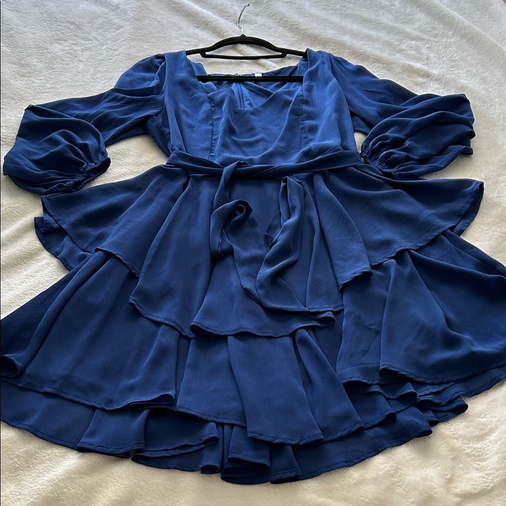 Elegant Blue Women's Dress